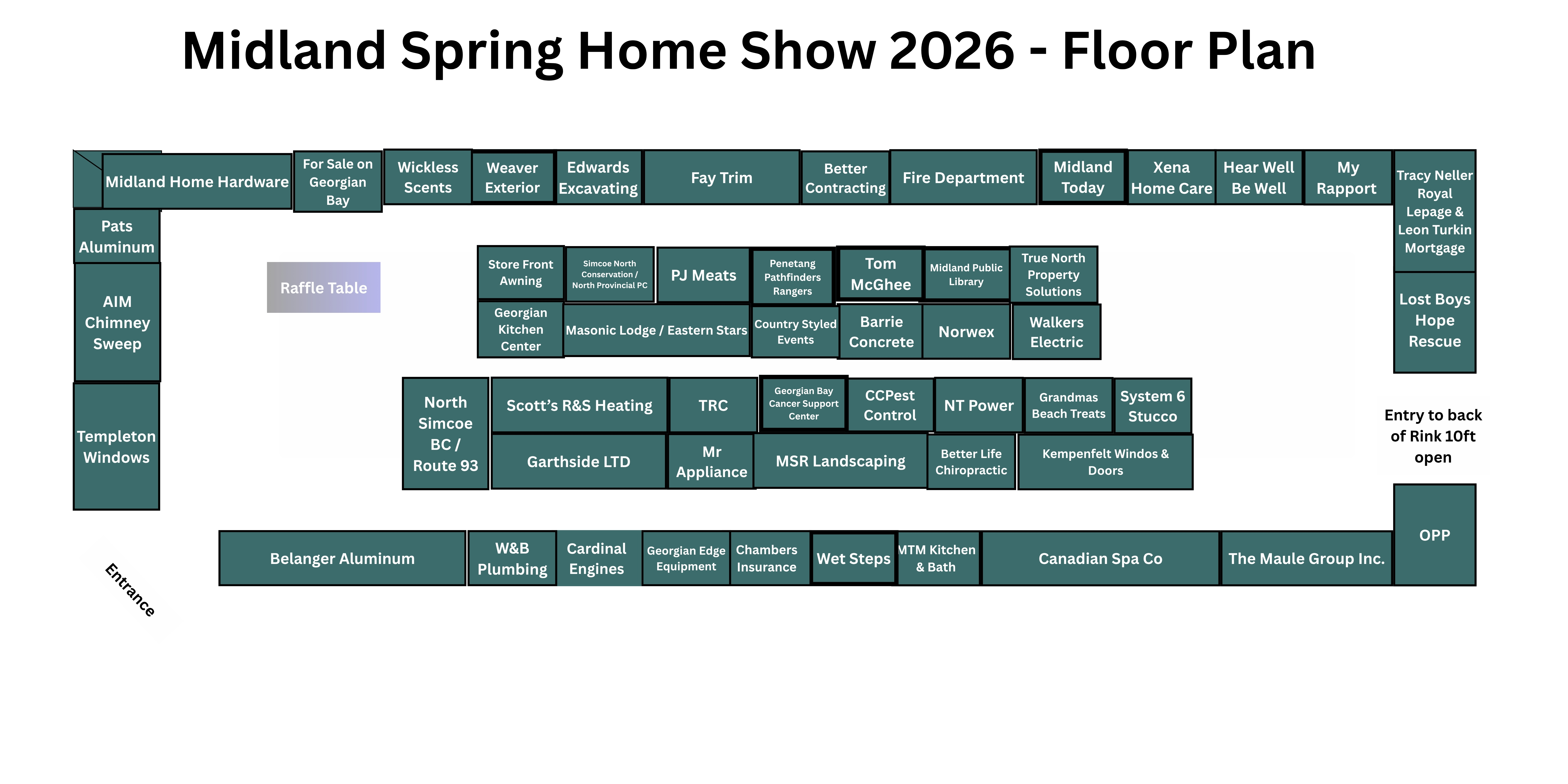 Midland Spring Home Show 2026 Floor Plan